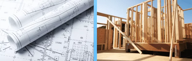 Blue Prints And House Framing